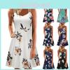 Elegant Women's Summer Sleeveless Floral Beach Dress Perfect For Holiday Occasions Size S-5xl