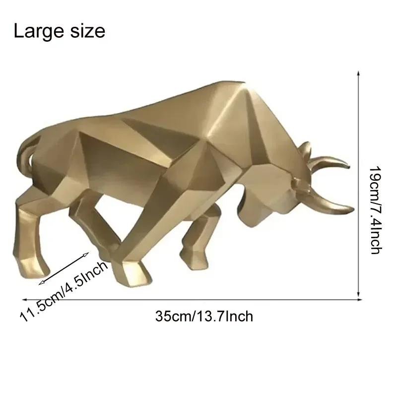 Nordic Modern Simple Resin Bull Ornaments Creative Home Decoration Crafts Indoor Study Office Cow Statue Animal Figurine