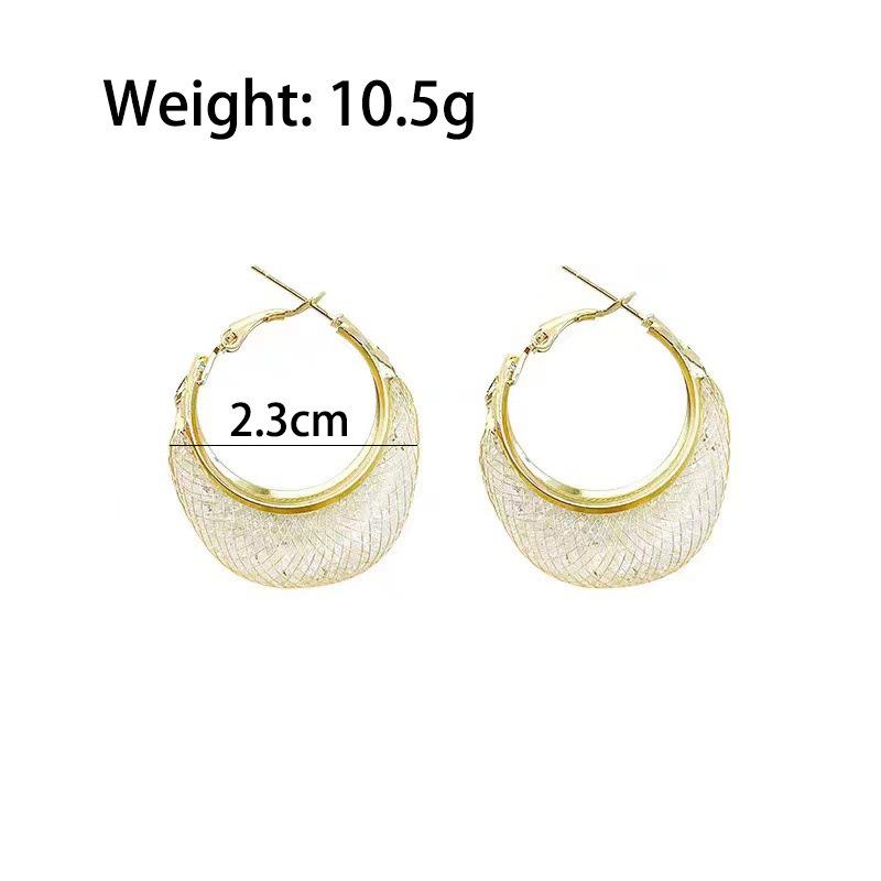 Mode Kreative Geometrische Hohlnetz Bootsförmige Creolen Luxuriöse Funkelnde Ohrringe Damen Elegant Bankett Zirkon