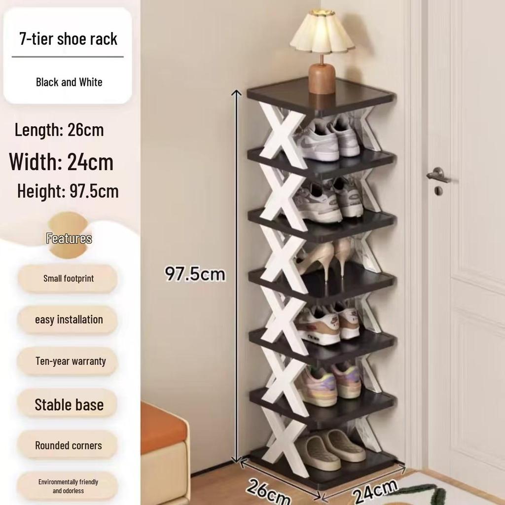 Space-Saving Dustproof Folding Shoe Rack for Narrow Entryways, Offices, or Dorms