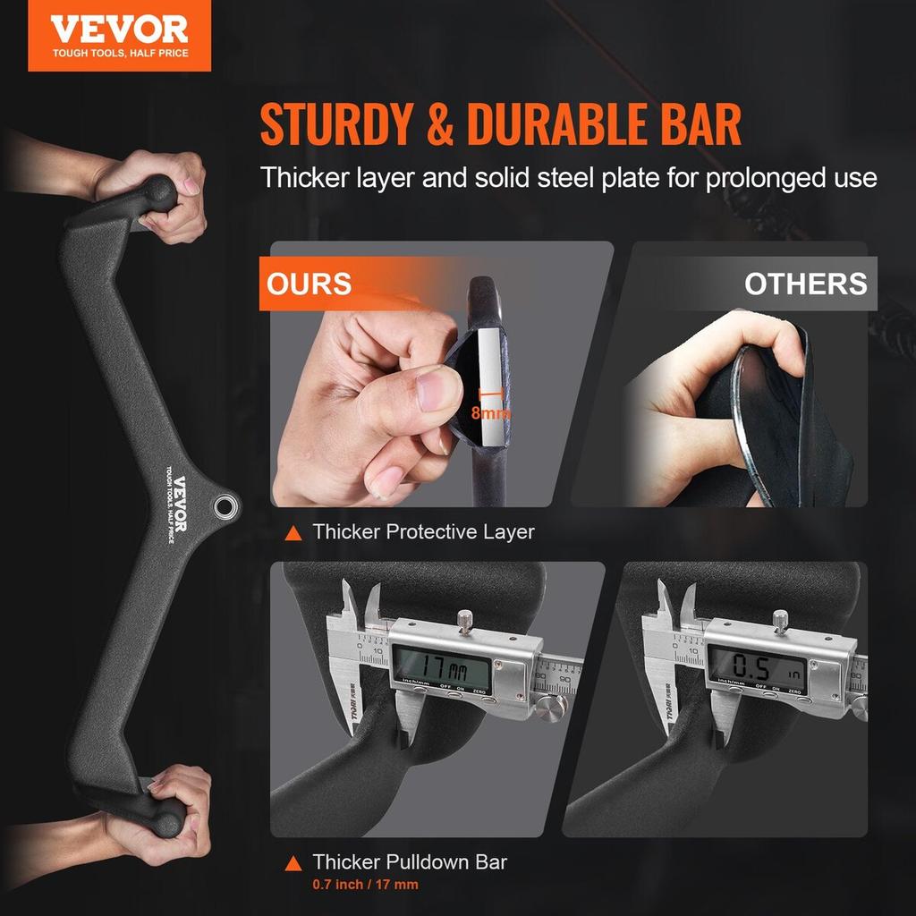 Maniglia per Lat Pulldown V-bar T-bar Attacco per Macchina a Cavi per Palestra Domestica