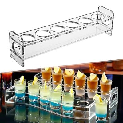 Holder Single Row Storage Carrier Drinks Cup Display Rack for Restaurant Tabletop Party
