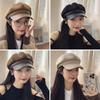 Windproof Painter Octagonal Cap Cotton Panama Cap Retro Beret Hat  Autumn Winter