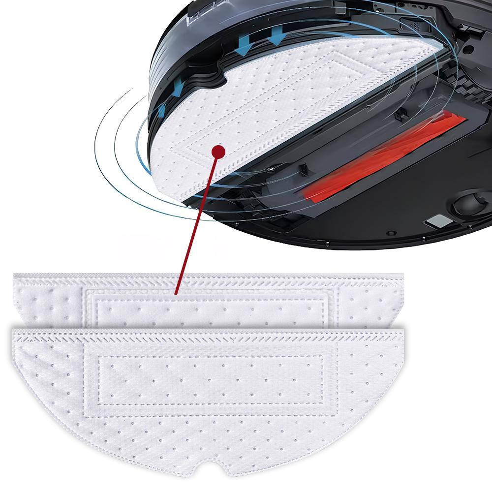 Disposable Mop Cloths For Roborock T7S/T7S Plus/T8Plus/S7/S7Max/S7 MaxV Plus/S7MaxV Ultra/S70 S75/G10/G10S/G10s Pro/G10S PURE Robot Vacuum Cleaner Kit