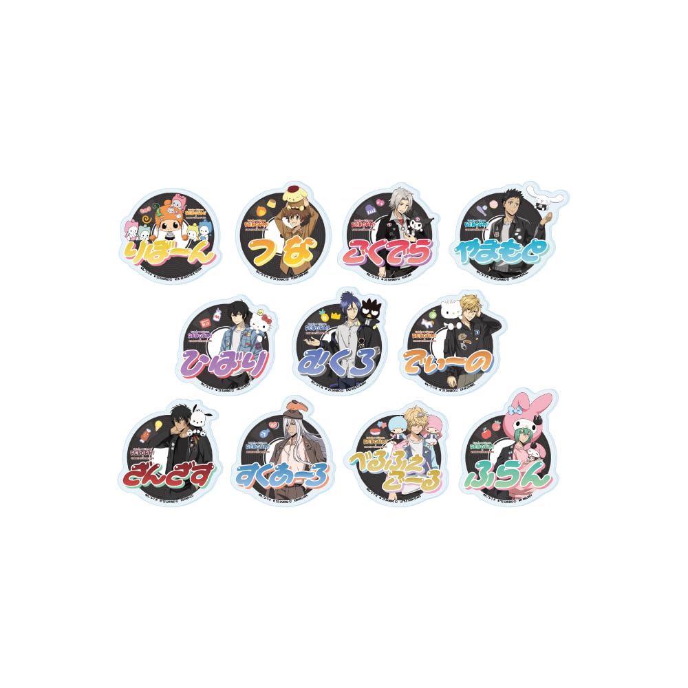 

Katekyo Hitman REBORN! x SANRIO CHARACTERS 01 [Collaboration Illustration] Name Plate Badge Complete Set (11-Piece Box)
