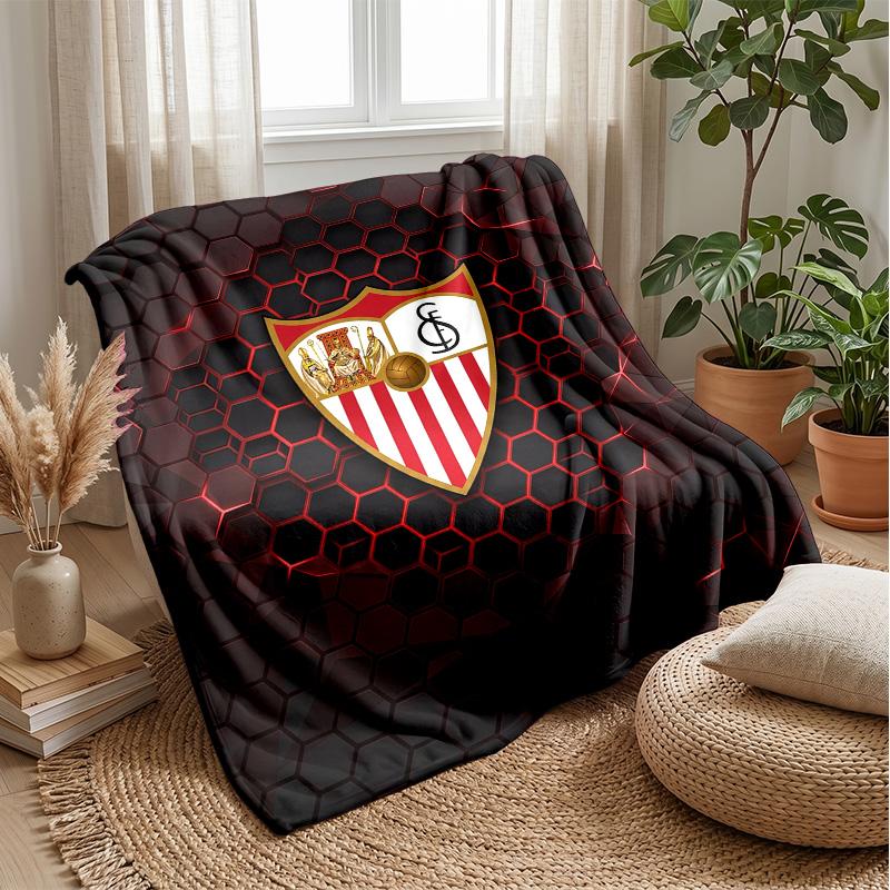 Sevilla FC Soft Flannel Fleece Blanket Lightweight Cozy Warm Throw Blanket For Sofa Bed Home Decor