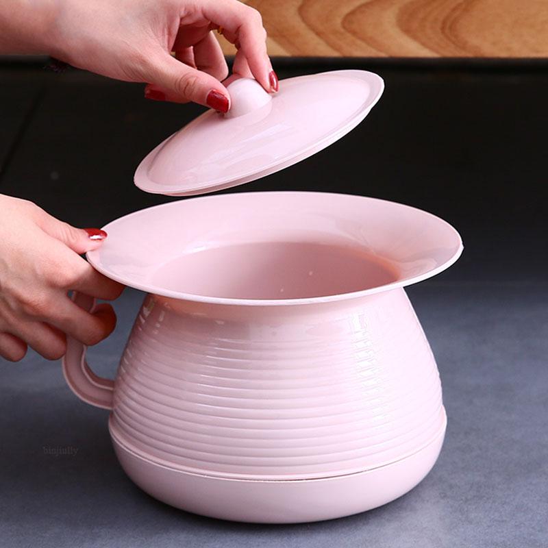 Plastic Urinal Thickened Children's Domestic Bedpan Urinal Pot Toilet Seat Urinal Men and Women with Cover Small Adult Urinal Ur
