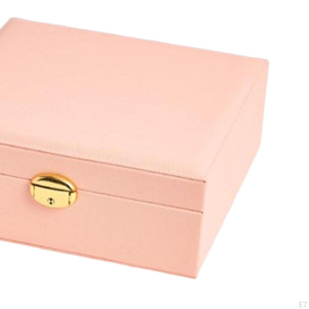 Double Layer Jewelry Box Organizer Multiple Compartments Large for Earrings Bracelets Ornaments