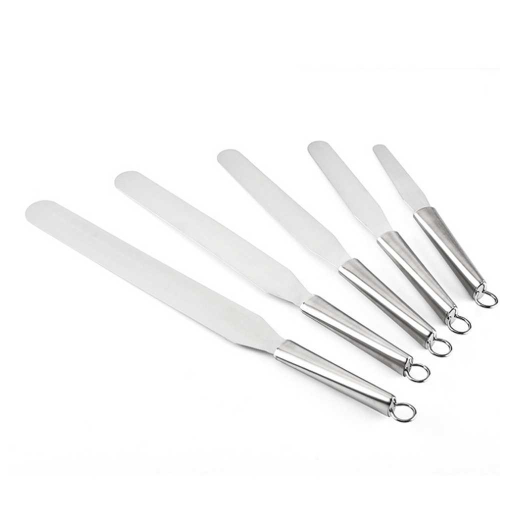 10in Straight Cake Cream Icing Handle Stainless Cake Decorating Tools Home Bakery Tools
