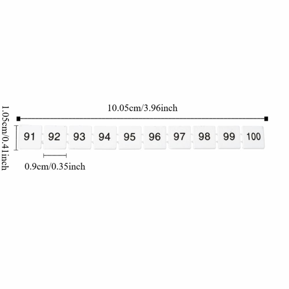 100Pcs ZB10 Series Terminal Block Marking Label Terminal Block Marker  Electrical Maintenance