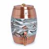 Pure Copper Water Matka - 5L | with Beautiful Print | Copper Water Storage Dispenser with Ayurvedic Health Beneifts | for Home and Offices Purpose