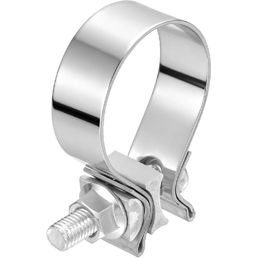 HARFINGTON 410 Stainless Steel Exhaust Clamp 2.48" Butt Joint Narrow Band Muffler Seal Exhaust Narrow Lap Butt Clamps for Pipes Muffler Converters