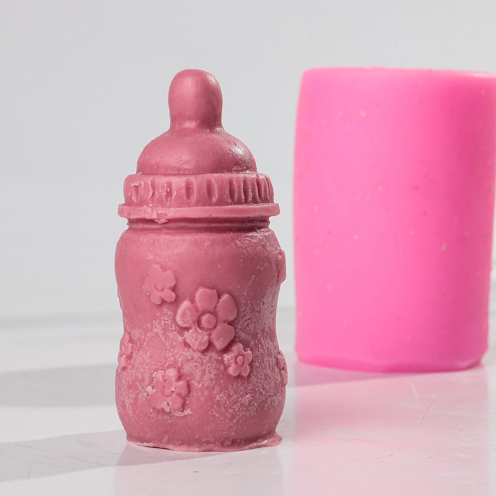 Lovely Baby Bottle Shape Silicone Candle Mold Aromatherapy Soap Mould Cake Candy Baking Tool DIY Craft Kitchen Accessories