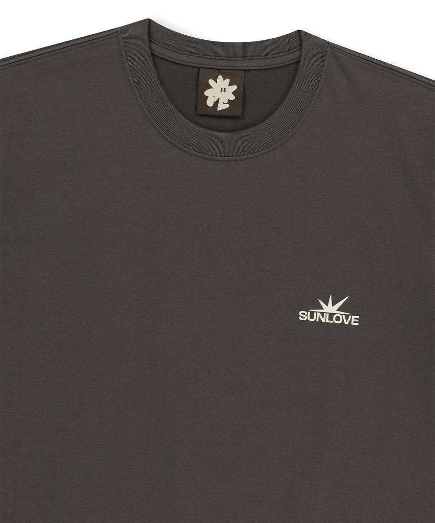 Sun Love Flash Logo Tee Charcoal
