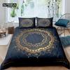 Home Living Luxury 3D Mandala Bedding Set Navy Boho Duvet Cover Pillowcase Queen and King EU/US/AU/UK Size Comforter Bedding