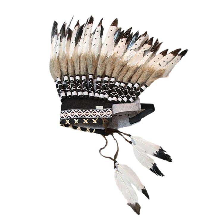 Ethnic American Indian Feather Headbands Colorful Feather Handmade Hairband 1