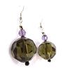 Les Trésors De Lily [J6745] - Boucles Créateur 'Mineralia' taupe violet