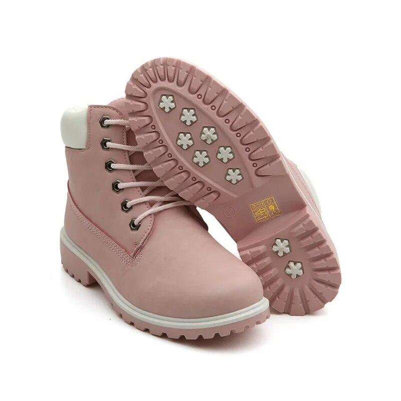 Spring Autumn Shoes Women Modern Boots Fashion Ladies Ankle Boots Brand Non-slip Plus Size 41 Black Pink Yellow