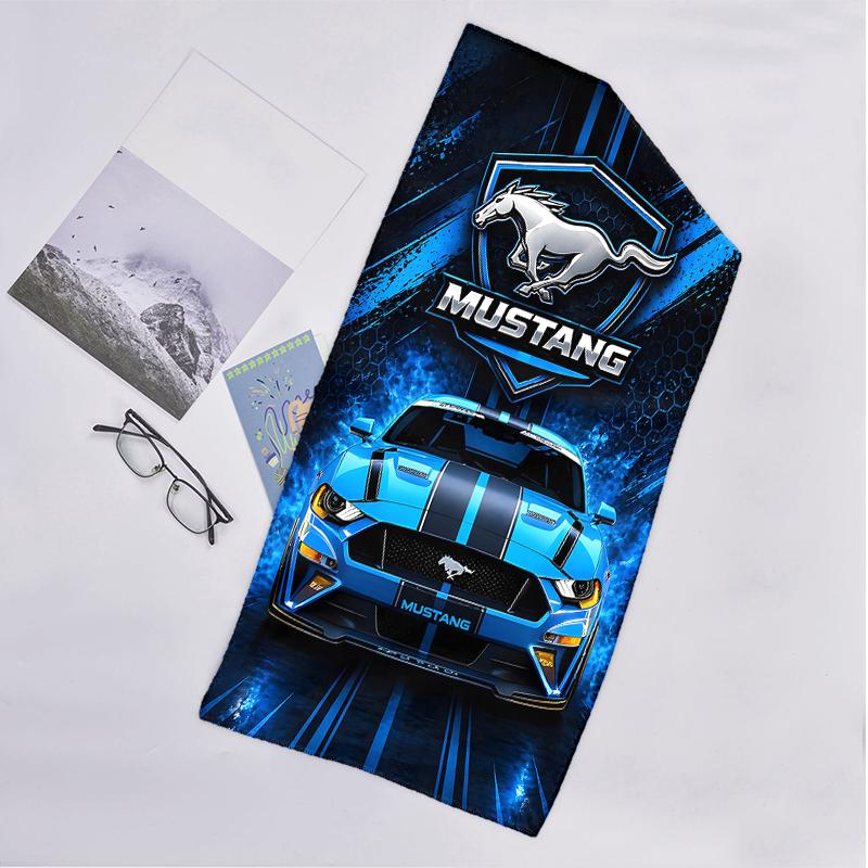 Mustang Fashion Beach Towel: Ideal for Summer Adventures Soft, absorbent and quick drying suitable for swimming and bathing