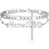 PROSTEEL Alla moda Design Manette/Testo Personalizzato Cavigliera da Donna, Cavigliera in Acciaio Inossidabile 316L, colore Argento/Oro/Nero,Basso