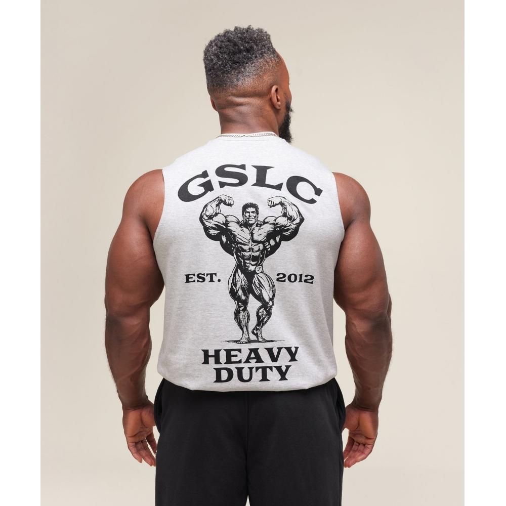 

Gymshark Heavy Duty Tank Light Grey Core Marl A2b9h Gbcn XS