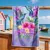 Exquisite Tropical Floral Beach Towel Resort Decor Vibrant Bird Orchid Print Pool Decoration Summer Beach Accessories Home Decor