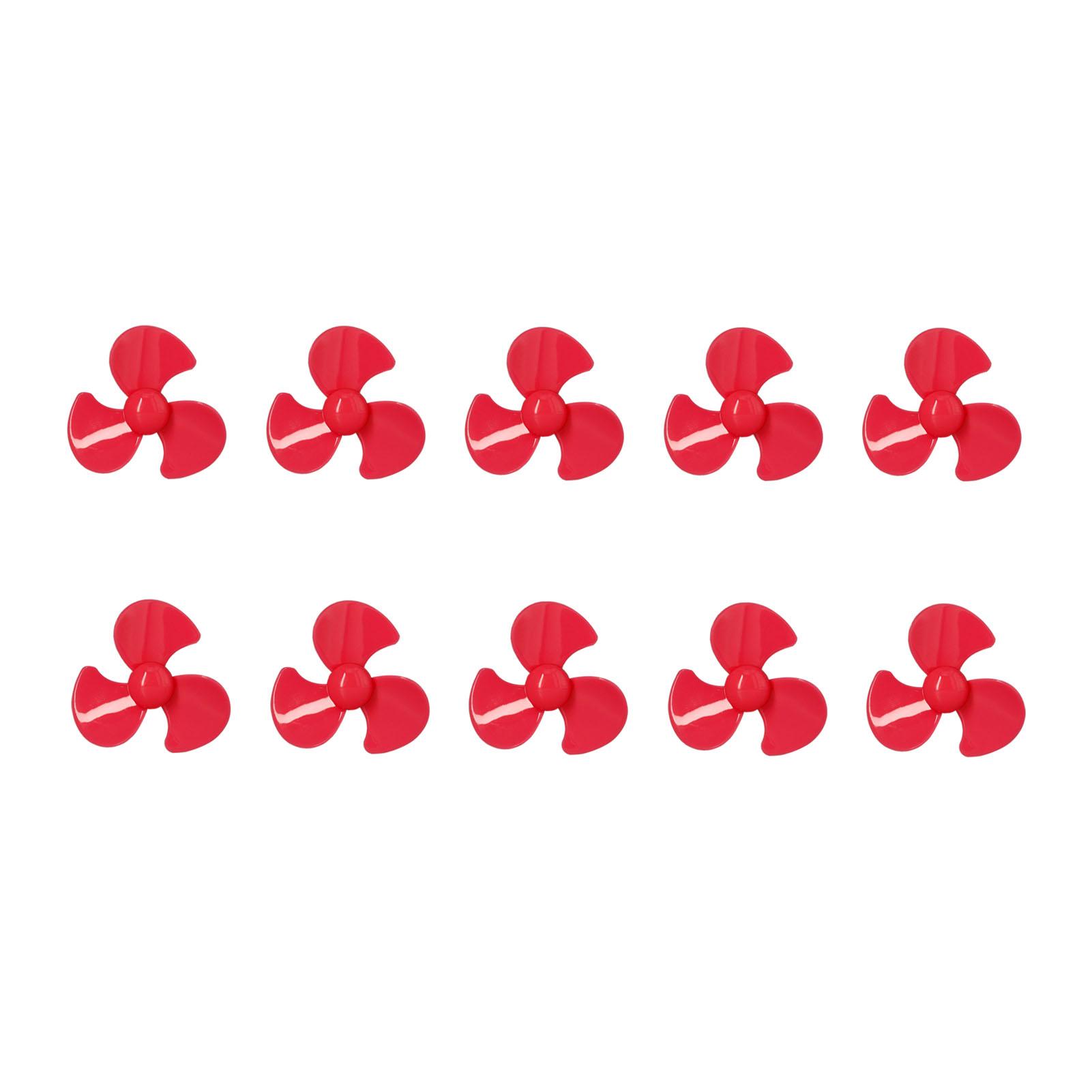 

10Pcs 50mm 3 Blades Propeller ABS Turning Propellers Replacement DIY Car Model AccessoriesRed