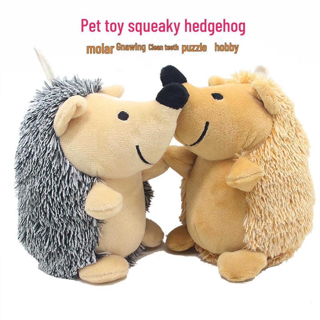 Peluche riccio con suono, giocattolo per cani per alleviare l'ansia