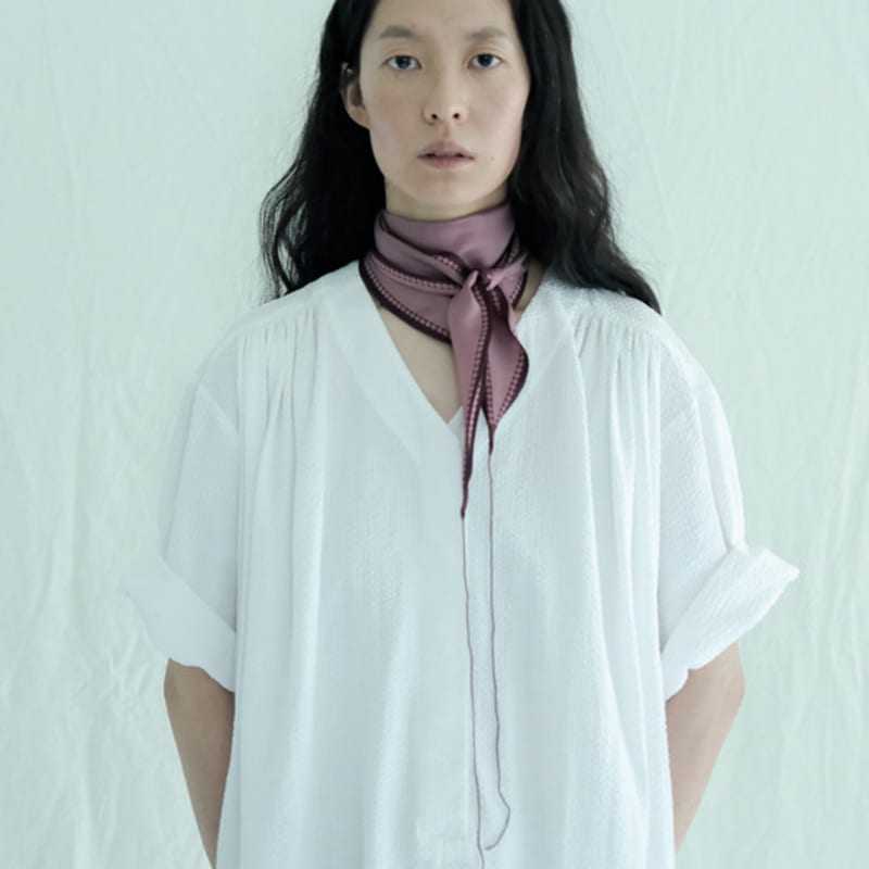 

PULA JOURNAL TIE SILK SCARF - PLUM FREE