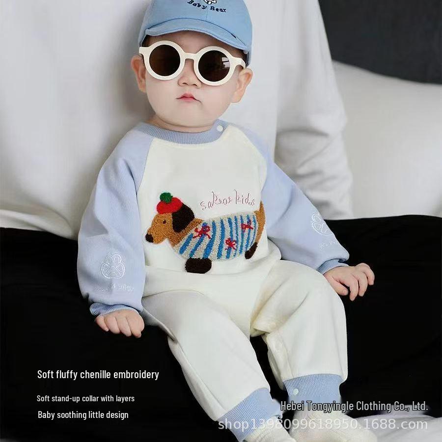 

Супер милый боди с длинным рукавом для новорожденных - Тонкая весенне-осенняя верхняя одежда для младенцев 90 cm