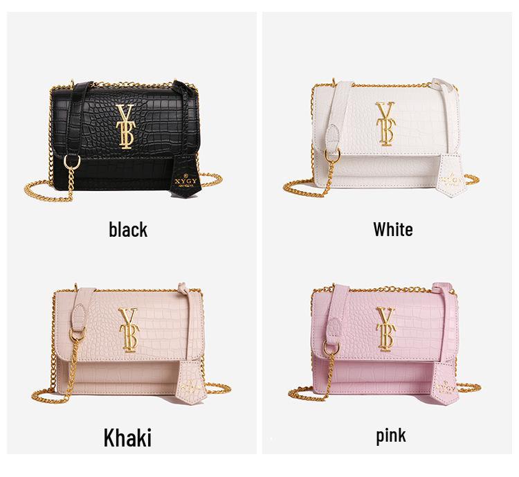 Elegante 2025 Herbst/Winter Krokodilmuster Kettentasche - Retro Europäischer & Amerikanischer Stil, Vielseitiges Schulter- & Umhänge-Design für Damen