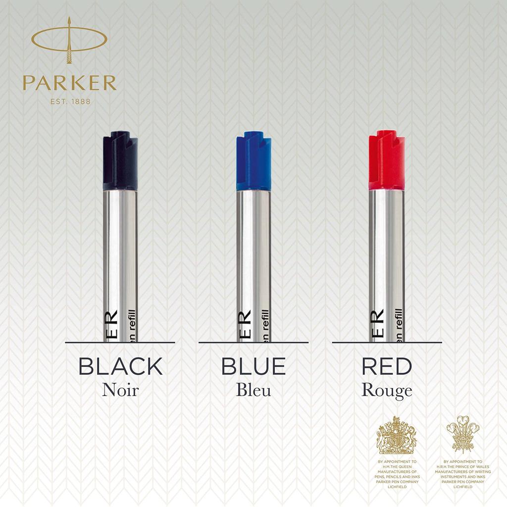 Parker Quink Flow Ballpoint Pen Set of 5 Product Refills, Black, Medium, 1.0mm, (Product Code 1950369, Code S0909440)