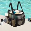 Men's Portable Mesh Shower Caddy Quick Dry Storage Bags Multi-pockets Bath Toiletry Organizer Bags Large Capacity Tote Handbags