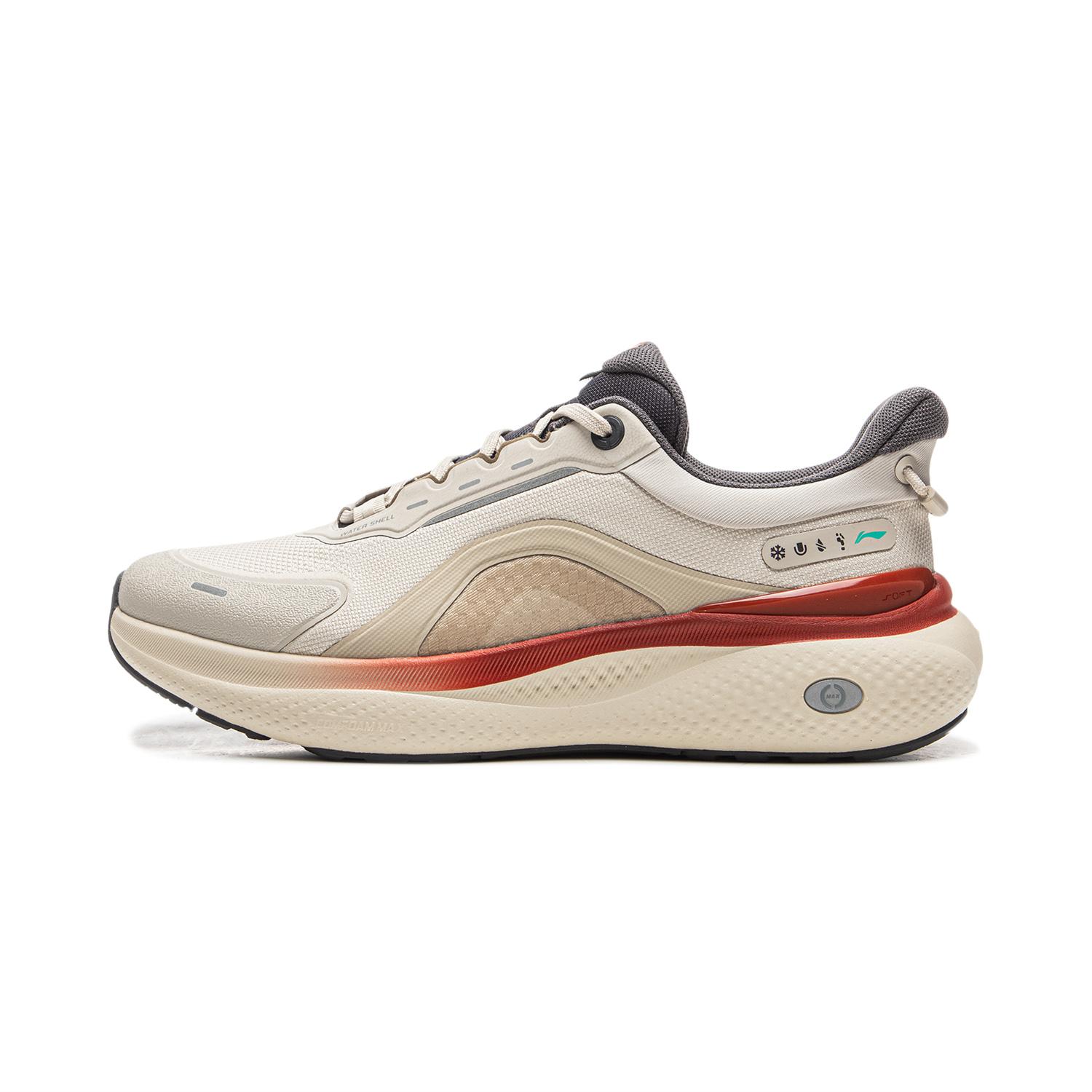 Li Ning SOFT PLUS 2 Амортизация Скользкие Устойчивые к истиранию Легкие Низкие Повседневная Обувь Мужская Белый Серый AGLV083-4 39.5