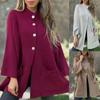 2025 European & American Autumn/Winter Women's Fashion Woolen Coat: Single-Breasted Casual Cardigan