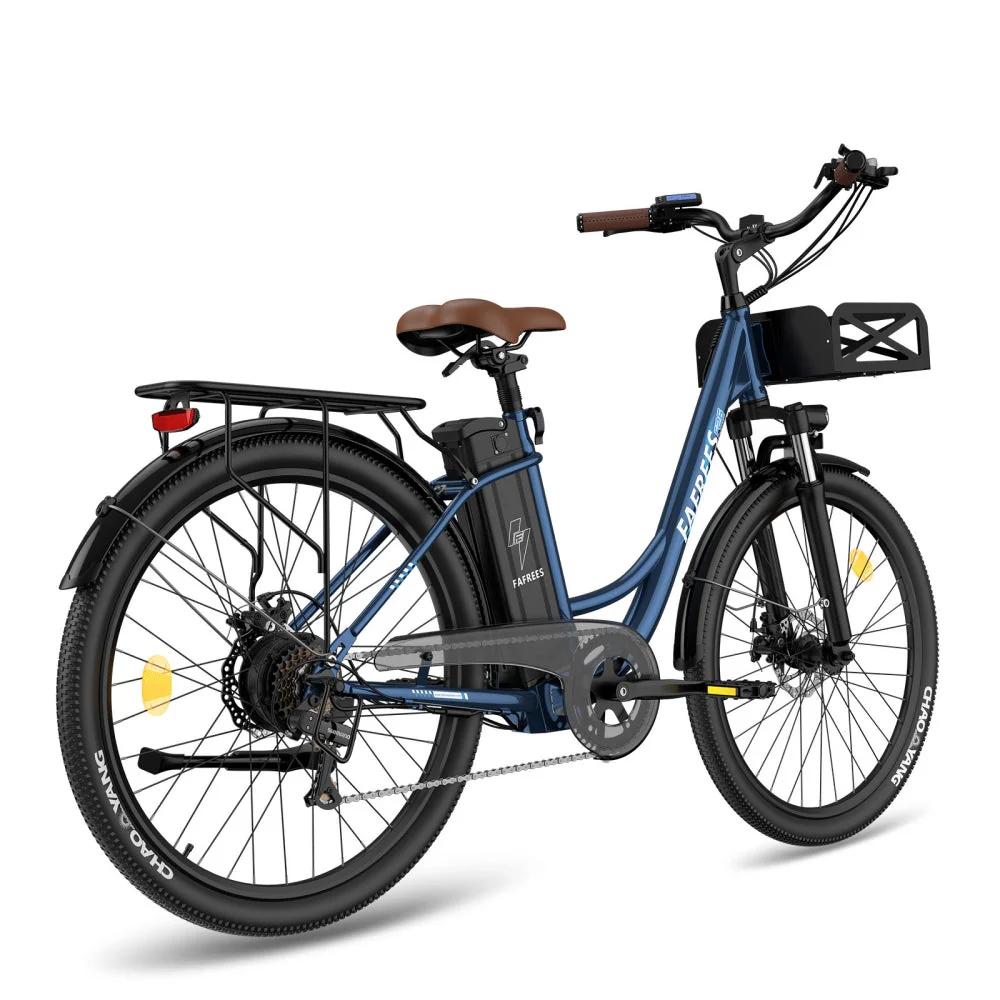 Bicicletă electrică Fafrees F26 Durabilă Ușoară, 250W, 36V 20.3Ah, Anvelopă 26"×1.95", Furcă cu suspensie, Portbagaj față, IP54, Shimano 7 viteze, Afișaj LCD color