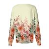 Women's Casual Long Sleeve Single Breasted Floral Print Caregiver Cardigan Top Lightweight Button Up Shirt for Daily Wear