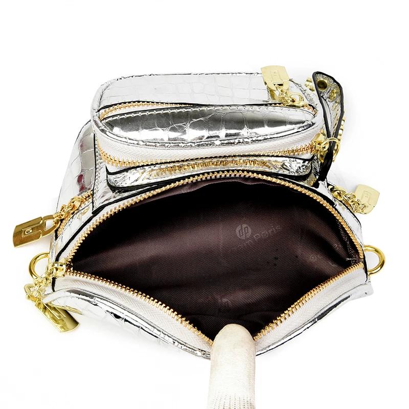 Antif Theft Waist Bag PU Leather Fanny Pack Designer Handbag Multi-Function Crossbody Chest Bag Large Capacity Belt Bag