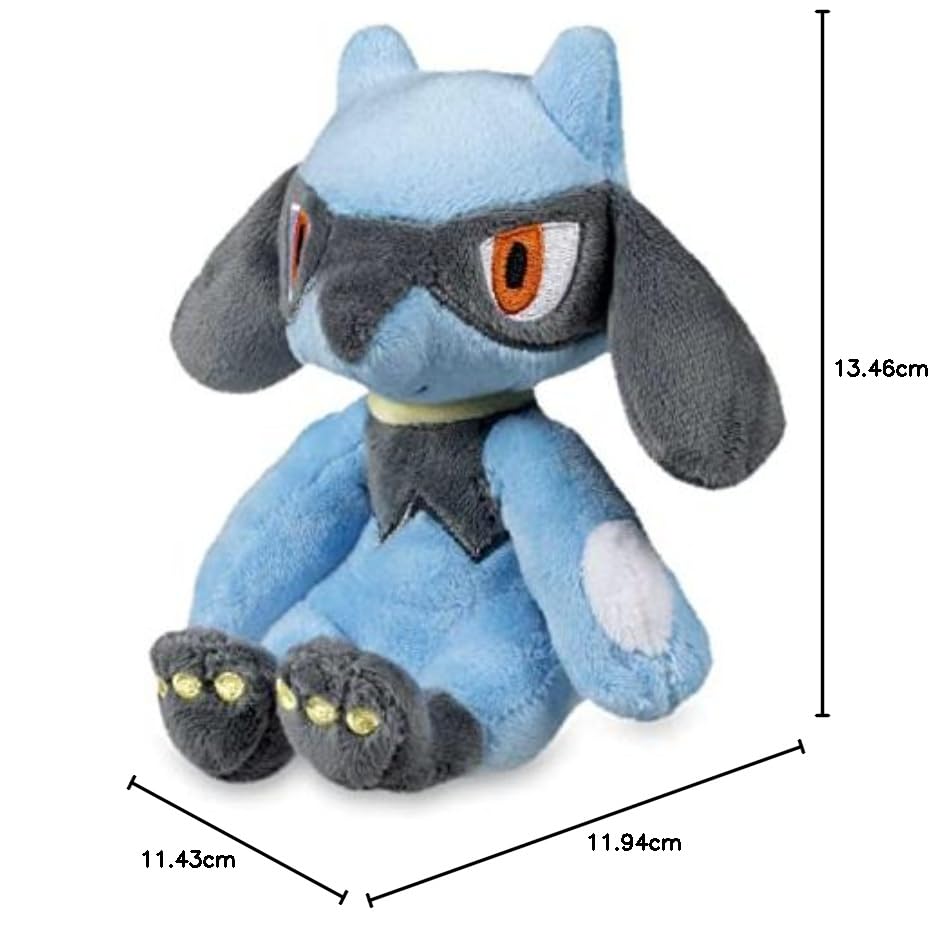 Pokémon Center Original Plush Toy Pokémon Fit Riolu 13.5 X 12 X 11.5 Cm (H X W X D)