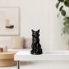 Geometric Faceted Fox Figurine, 3D Printed Sitting Fox Statue, Modern Art Fox Sculpture, Collectable Desktop Ornament for Home Table Shelf Decor