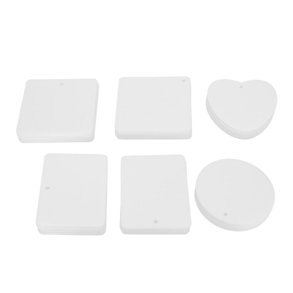 30pcs Felt Sheets DIY Thermal Transfer 6 Shapes Air Freshener Hanging Sheets with String for Car