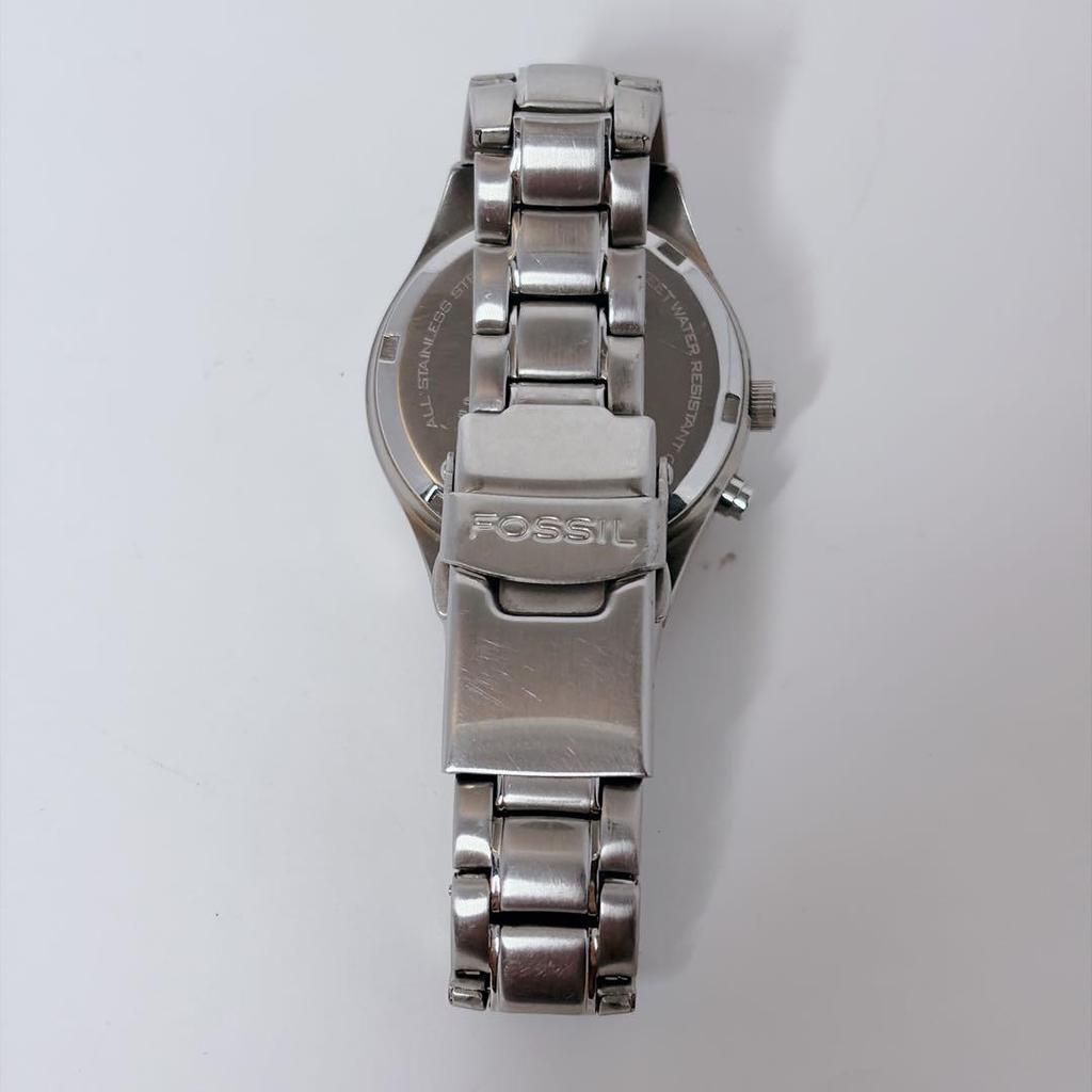 Used Rare FOSSIL BIG TIC Orange Ladies Watch Battery Replaced