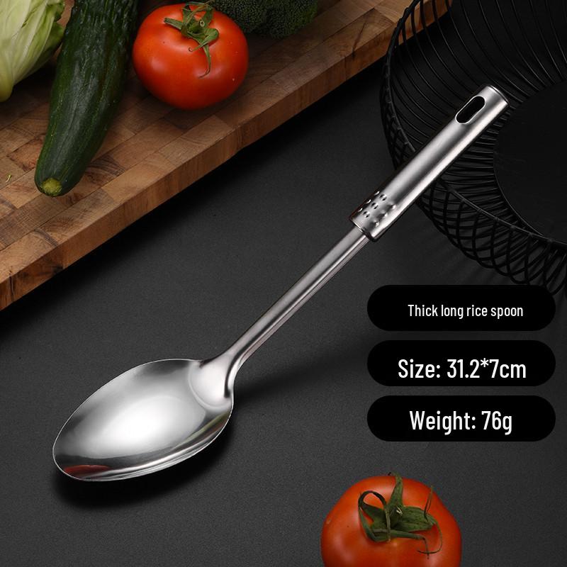 Stainless Steel Cookware Set: 1mm Thick, Includes Spatula, Frying Pan, Ladle, Nine Beads Design, Custom Logo Optional