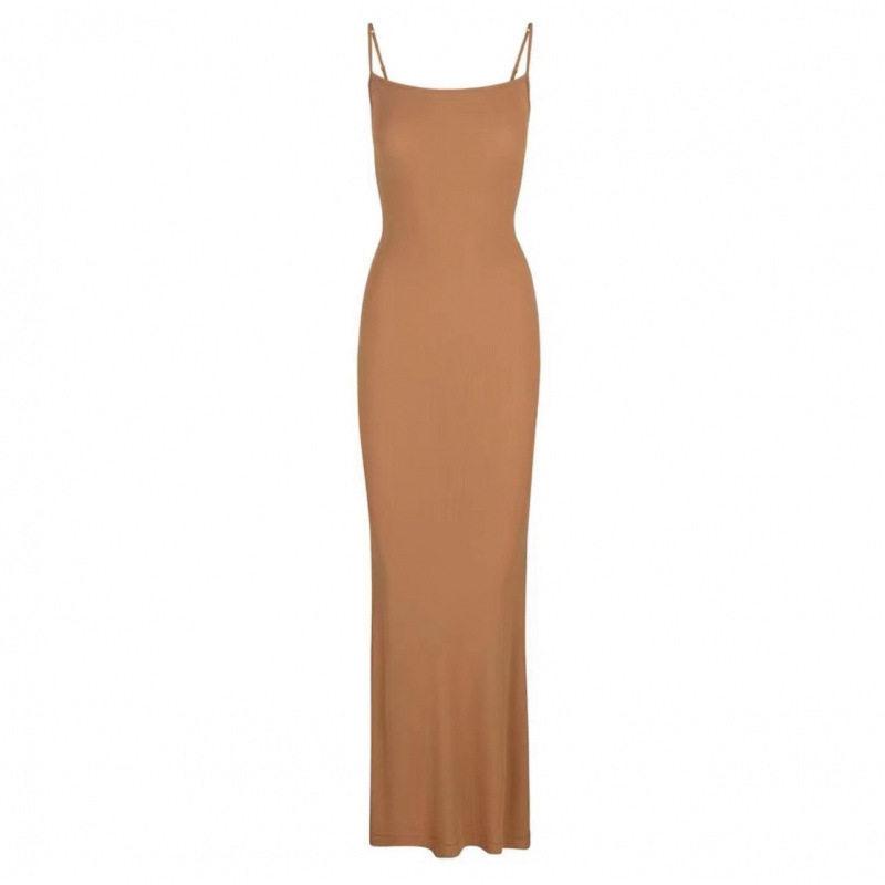 Skims Kardashian Yi Mengling same Spice Girl Threaded Suspender Dress Women's Halter Skinny Hip Wrap Long Skirt