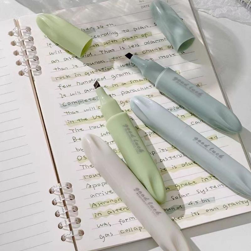 4pcs/set Simplicity Gradient Color Series Paint Marker Fashion Stationery Key Words Highlighter Marker Pen Lovely Scrapbook Pen