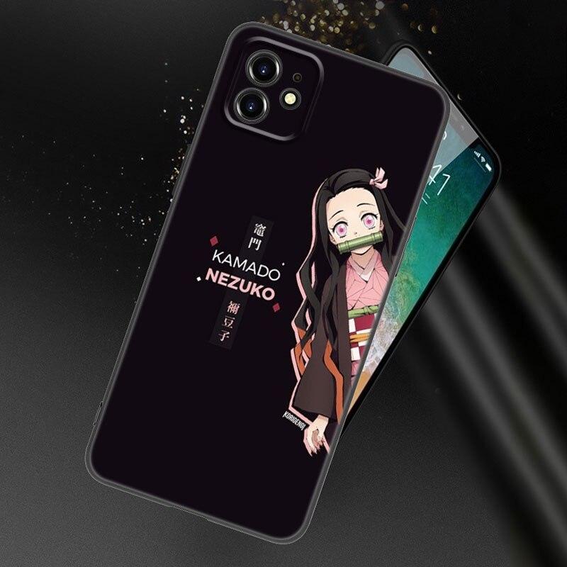 Demon Slayer Kamado Nezuko Anime Phone Case For Apple iPhone 13 12 Mini 11 Pro XS Max XR X 8 7 6S 6 Plus SE 2022 2020 5S 5 Cover