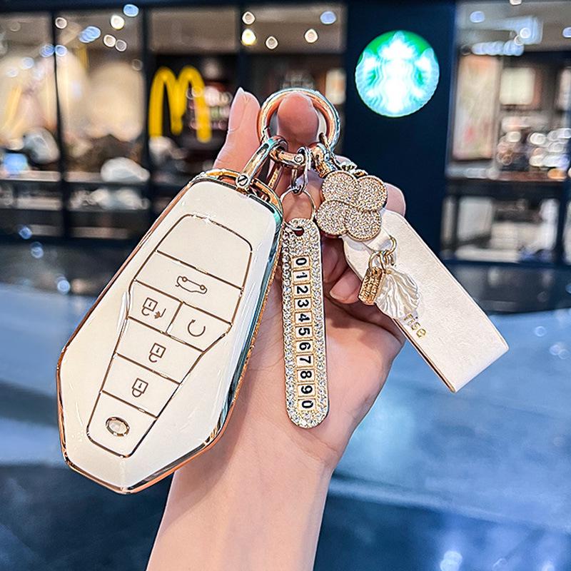 Luxury Key Case for GAC AION V Z03 - Fashionable Buckle Shell Car Accessory