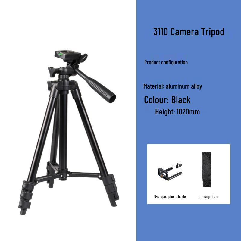 Aluminum Mobile Phone Holder & Projector Stand with Remote Control Tripod for Outdoor Shooting & Live Streaming
