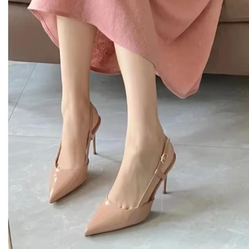 Women's new summer nude sexy pointed stiletto sandals niche design celebrity temperament casual comfortable wedding high heels