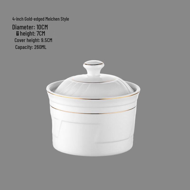 Ceramic Double Boiler Stew Pot with Lid